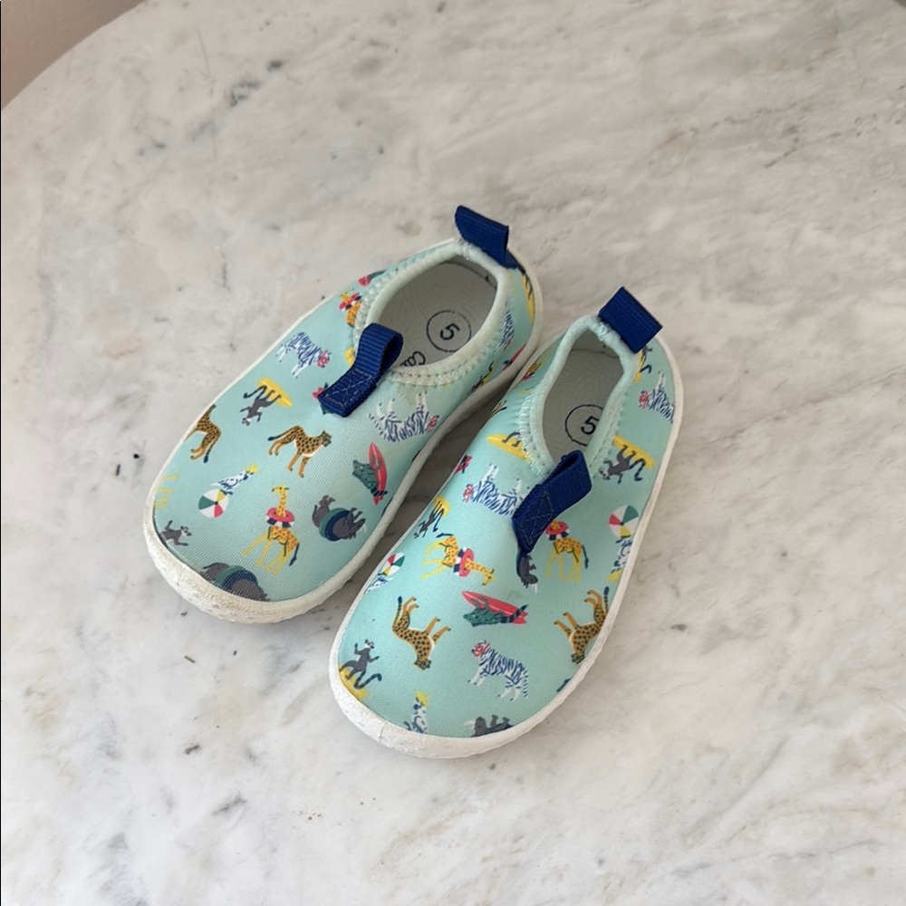 Cat & Jack Blue and White Water Shoes Slip-On